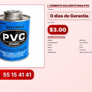CEMENTO SOLVENTE PARA PVC VPT-0076 - Img 56196598