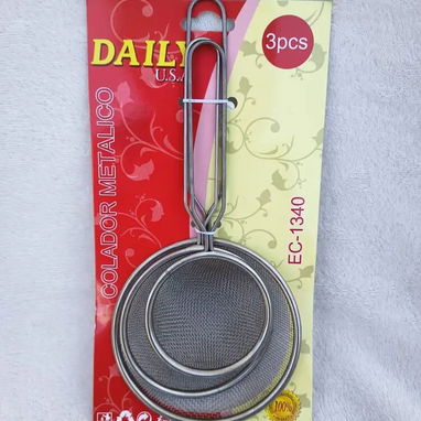Colador metálico de cocina (set 3 piezas) (CV) - Img 122160082