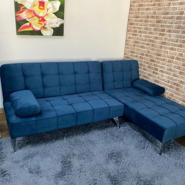 SOFA CAMA EN L ELE/ SOFA CAMA DE LUJO CON PORTAVASOS - Img 107533327