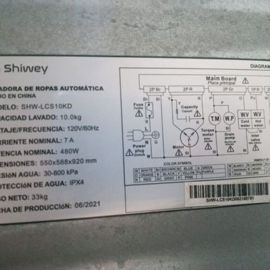 Lavadora automática marca Shiwey - Img 120009270