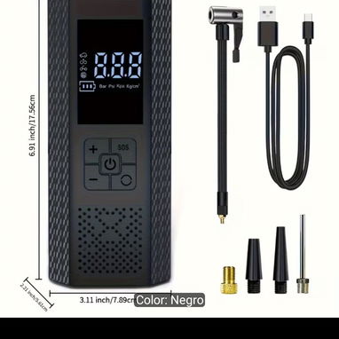 Mini compresor de aire digital portátil recargable - 4/8