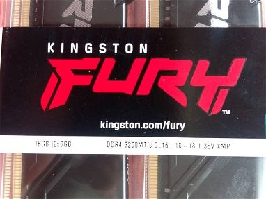 ✅ OFERTA KINGSTON ✅ 16GB(2x8GB) DE MEMORIA RAM DDR4 3200 MHz KINGSTON FURY DISCIPADAS EN 45 USD - Img main-image