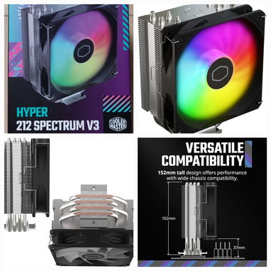 Disipador de Torre Cooler Master Hyper 212 Spectrum V3 ARGB en 45 usd con mensajería libre de costo - Img 115366966