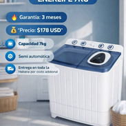 LAVADORA SEMIAUTOMÁTICA ENERLIFE 7KG - Img 54392966