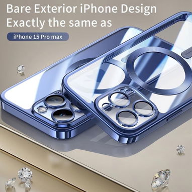 Funda Transparente Magnética iPhone 15 Pro – Azul Clar... | videojuegoshabana.com - Img 127065771