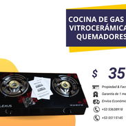 Cocina de Gas (Vitrocerámica) marca Milexus 2 quemadores - Img 56830117