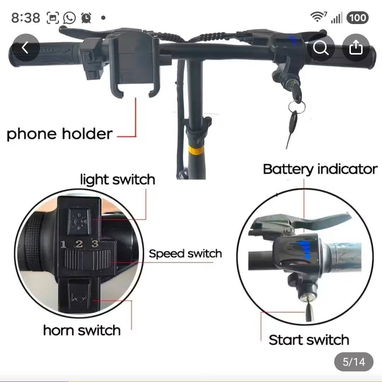 Bicicleta electrica plegable con complementos - 2/3