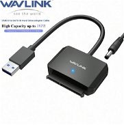 Adaptador SATA a USB 3.0 con Alimentación de Corriente MARCA WAVLINK Sirve para todo tipo de Discos Sata.Nuevo📦 - Img 45836555