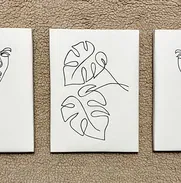 Cuadros minimalista. Cuadros de línea continua # One line art # Arte lineal # Pinturas Minimalistas # Regalo Decoración - Img 47009874