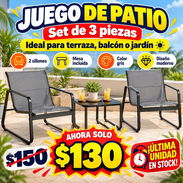 JUEGO PATIO 3 PIEZAS | MESA Y SILLAS PATIO | SET PATIO | MUEBLES EXTERIOR | JUEGO TERRAZA | JUEGO JARDIN - Img 55795449