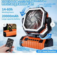 VENTILADOR RECARGABLE,  BATERIA DE 20,000, CON LUZ LED INTEGRADA ,4 VELOCIDADES, WSAPP +1 (7862384808) - Img 56275841