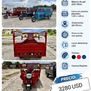 Tengo varios triciclos en venta,los detalles y precios estan en las fotos Whatsapp 59335637 - 2/5