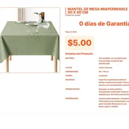Mantel Cuadrado Protector de 90 cm de Largo: Diseño Slim Resistente Pro VPT#-0191 - Img 55565682