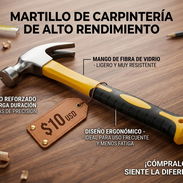 Martillo de acero al carbono inoxidable y mango de polímero de alta resistencia - Img 56706141