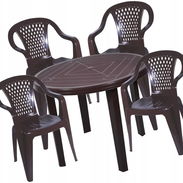 📢 Juegos de muebles (plástico) para exteriores 🤎 oscuro. Importados - Img 56940569