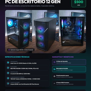 🖥️ PC DE ESCRITORIO 12 GEN – LISTA PARA USAR - 2/2