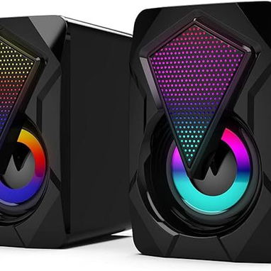- Bocinas con Luces RGB para Computadora con Subwoofer, y Conexión USB - Img 121553355