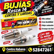Bujías rosca 14 exagono 16 y 21 largas y cortas - Img 58184763