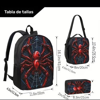 Mochila de spiderman 3 en 1 - Img 122815092