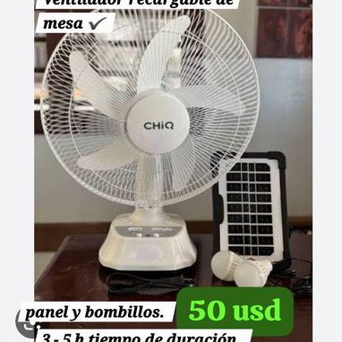 Ventiladores Recargables de mesa , pedestal y ventilador de corriente. - Img 126116100