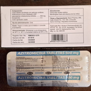 ©️- Azitromicina 500 mg, 1 Tira de 3 Tabletas (Via Oral) -©️ - Img 117522804