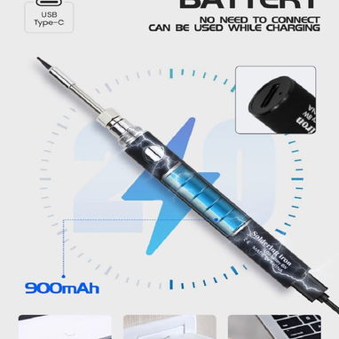 soldador de batería autoalimentado con carga USB tipo C - Img 100606374