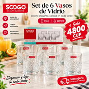 Juego de 6 Vasos de Cristal Scogo 8 oz 230 ml - Img 58160529