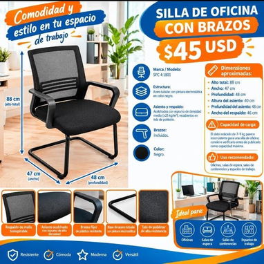 Silla de oficina con brazos/ asiento de oficina - 3/3