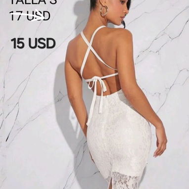 Rebaja vestidos salir corto espalda afuera - Img 115202403