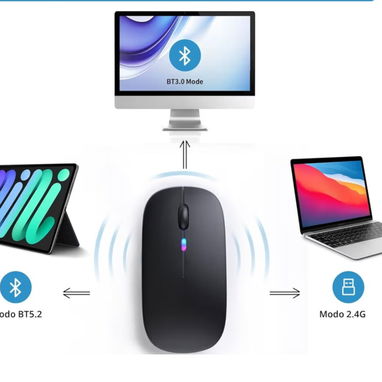 Mause inalambricos usb con luces led con batería interna - Img 121714886