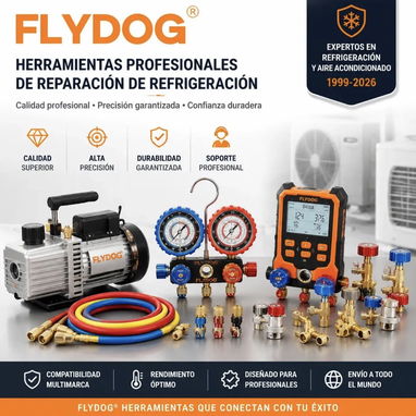 Juego de Manómetros refrigeración Manifold - Img 126061059