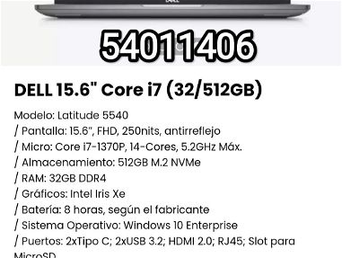 !!! Laptop DELL 15.6" Core i7 (32/512GB) Nueva en caja/Modelo: Latitude 5540!!! - Img main-image-45634331
