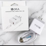 CARGA ESPIGA 18 W CARGA RÁPIDA PUERTO A Y CABLE TIPO C ENTRADA USB A DE 3A CARGA RÁPIDA Y TRANSFIERE DATOS MARCA 1HORA - Img 57576126