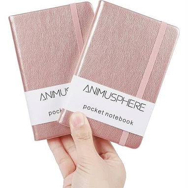 Agenda pequeña  -Medida: A5 -Disponibilidad de colores: negro, gris, rosado -Hojas rayadas - 3/5
