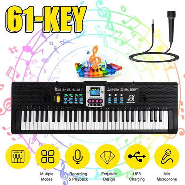 Teclado Electrónico Multifunción 61 Teclas con Micrófono | Juguetes y Coleccionables | Nuevo... | videojuegoshabana.com - Img 124163414