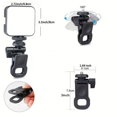 CLEANTRUST Luz Selfie Recargable con Clip - 3/4