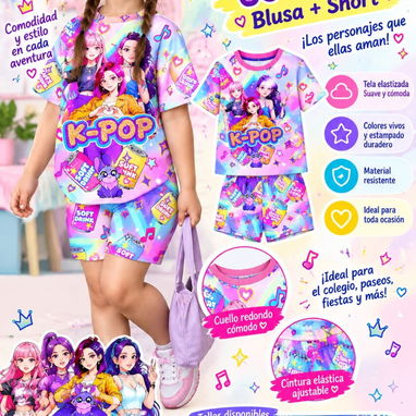 Conjuntos y vestidos Infantil kpop - 2/5