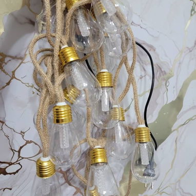 💡Bombillos LEd plásticos a prueba de agua con 16 bombillos. ✅6 m de largo, Ideal para terrazas o patios,cable tipo soga - Img 122451438