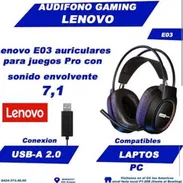 Auriculares Lenovo E03 Over ear 360° Stereo Sound Gaming Headphone Headset 3.5mm - Img 56348950