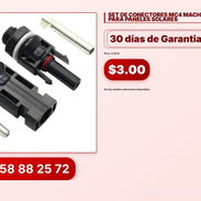 SET DE CONECTORES MC4 MACHO Y HEMBRA PARA PANELES SOLARES VPT#-0319 - Img 56831176
