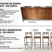 Mostrador de hierro y madera - Img 57401977