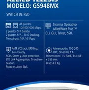 🔌 Switch Allied Telesis GS948MX – Solución profesional para redes exigentes ⚙️ - Img 49886014