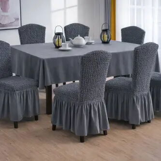 😱Forro para 6 sillas + mesa rectangular - 2/3