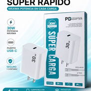Cargador de 30W carga rápida cable tipo C a tipo C - Img 57116418