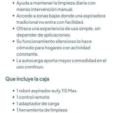 eufy Aspiradora Robot 11S MAX , Superdelgada, Fuerte Succión, Silenciosa 🌐 - 6/6