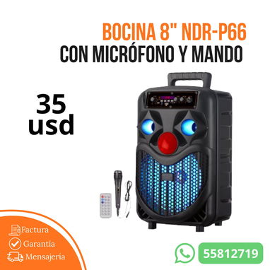 Bocina 8" con micrófono y mando - Img 122539247