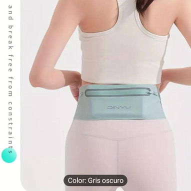 Riñonera unisex para correr - Bolsa ligera y transparente para teléfono con 3 bolsillos - Img 120804757