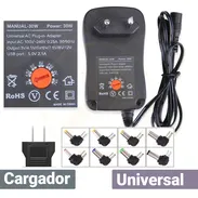 Cargador Universal de Voltaje Ajustable 30W con 6 Adaptadores DC - Multivoltaje 3V a 12V 25$ - Img 55891989