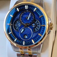 BU0054-52L citizen eco drive fase lunar master calendario plateado con detalles dorado - Img 54787038