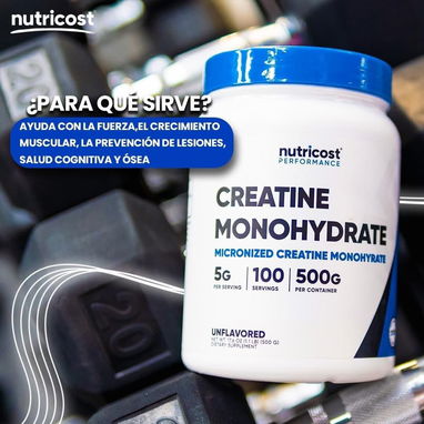 CREATINA MONOHIDRATADA NUTRICOST 100 SERVICIOS - Img 123164821